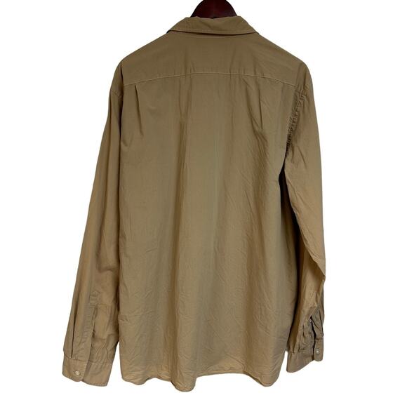 J. Crew Tailored Fit Button Down Shirt 100% Cotton Gorpcore Preppy Tan Size XL - Picture 3 of 5